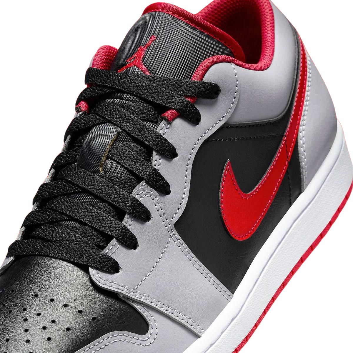 Air Jordan 1 Low Black Light Smoke Grey Gym Red