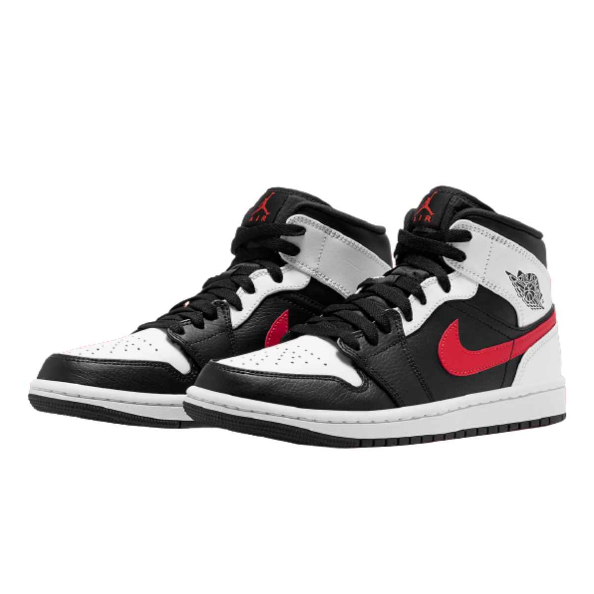 Air Jordan 1 Mid Black Chile Red White