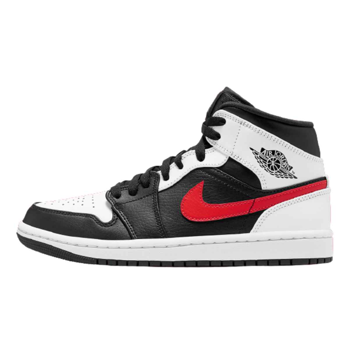 Air Jordan 1 Mid Black Chile Red White