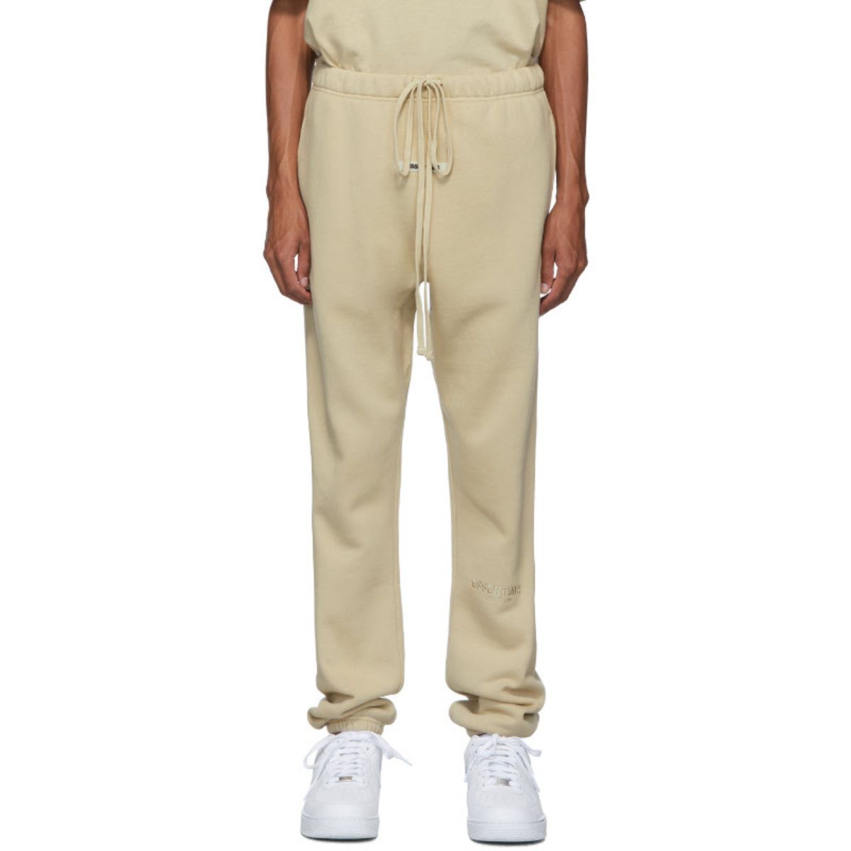 Fear Of God Beige Logo Sweatpants Embroidered