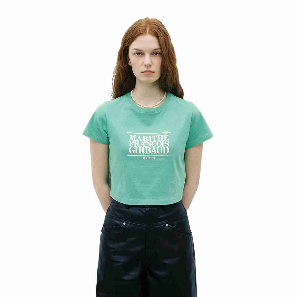 Marithe Francois Girbaud W Classic Logo Crop T-shirt