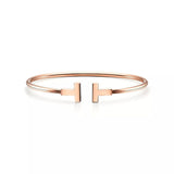 Tiffany T Wire Bracelet in Rose Gold 60010744