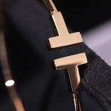 Tiffany T Wire Bracelet in Rose Gold 60010744