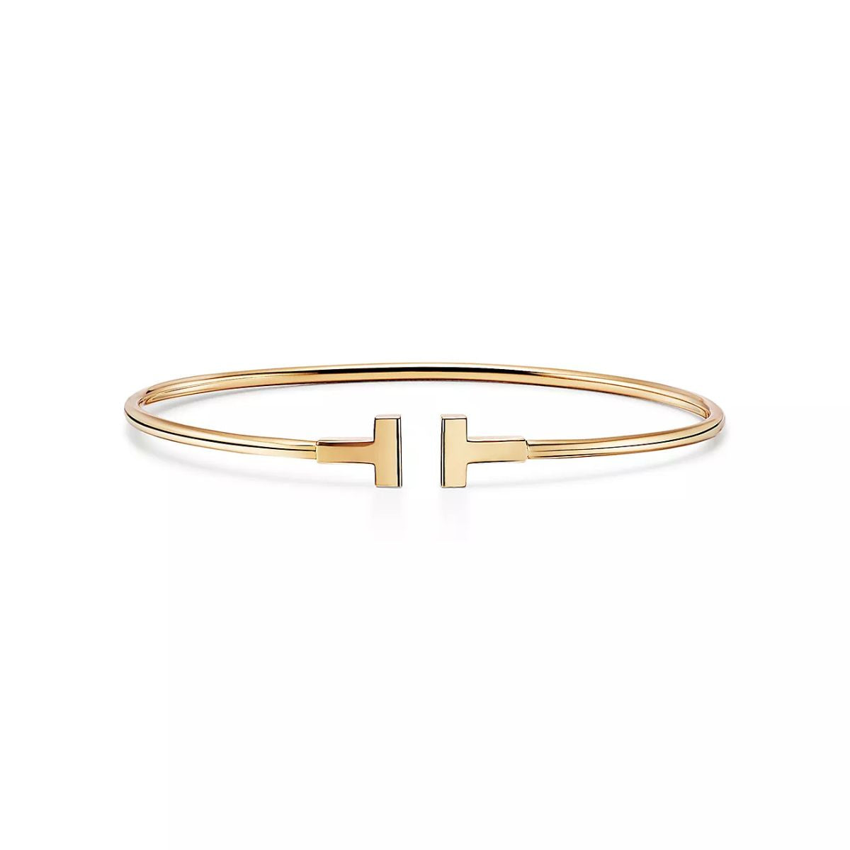 Tiffany T Narrow Wire Bracelet in Yellow Gold 60010764
