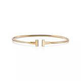 Tiffany T Narrow Wire Bracelet in Yellow Gold 60010764