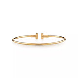 Tiffany T Narrow Wire Bracelet in Yellow Gold 60010764
