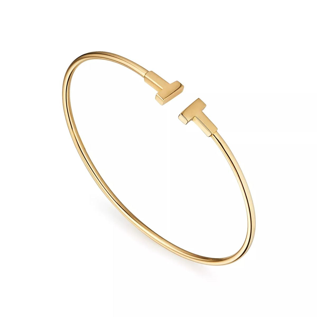 Tiffany T Narrow Wire Bracelet in Yellow Gold 60010764
