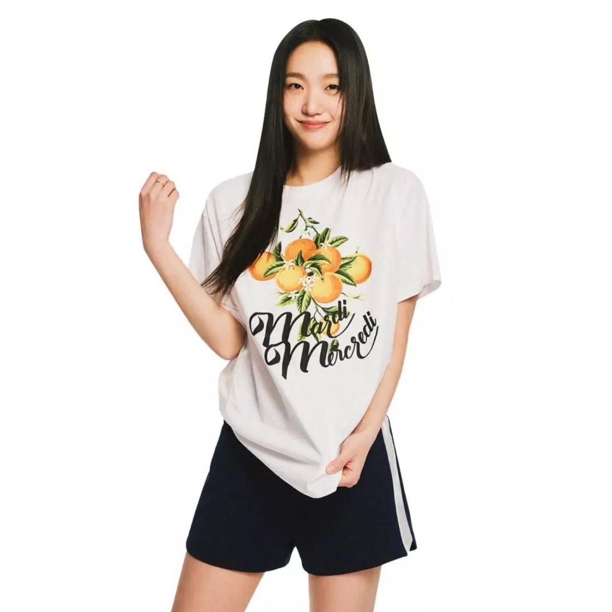 Mardi Mercredi T-Shirt Orange Branche White