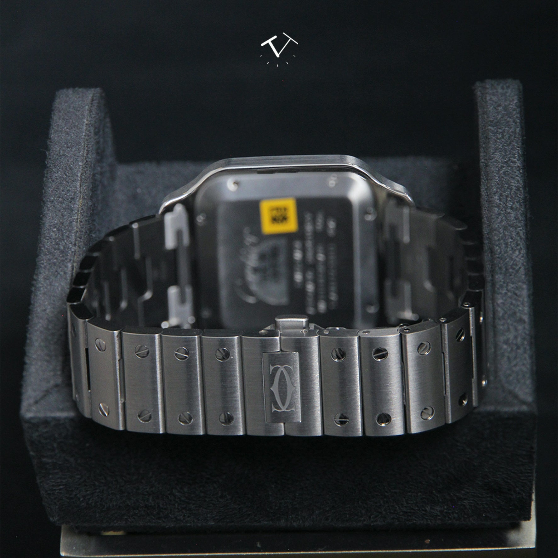 Cartier 40 Santos Large Black Dial ADLC Bezel WSSA0037