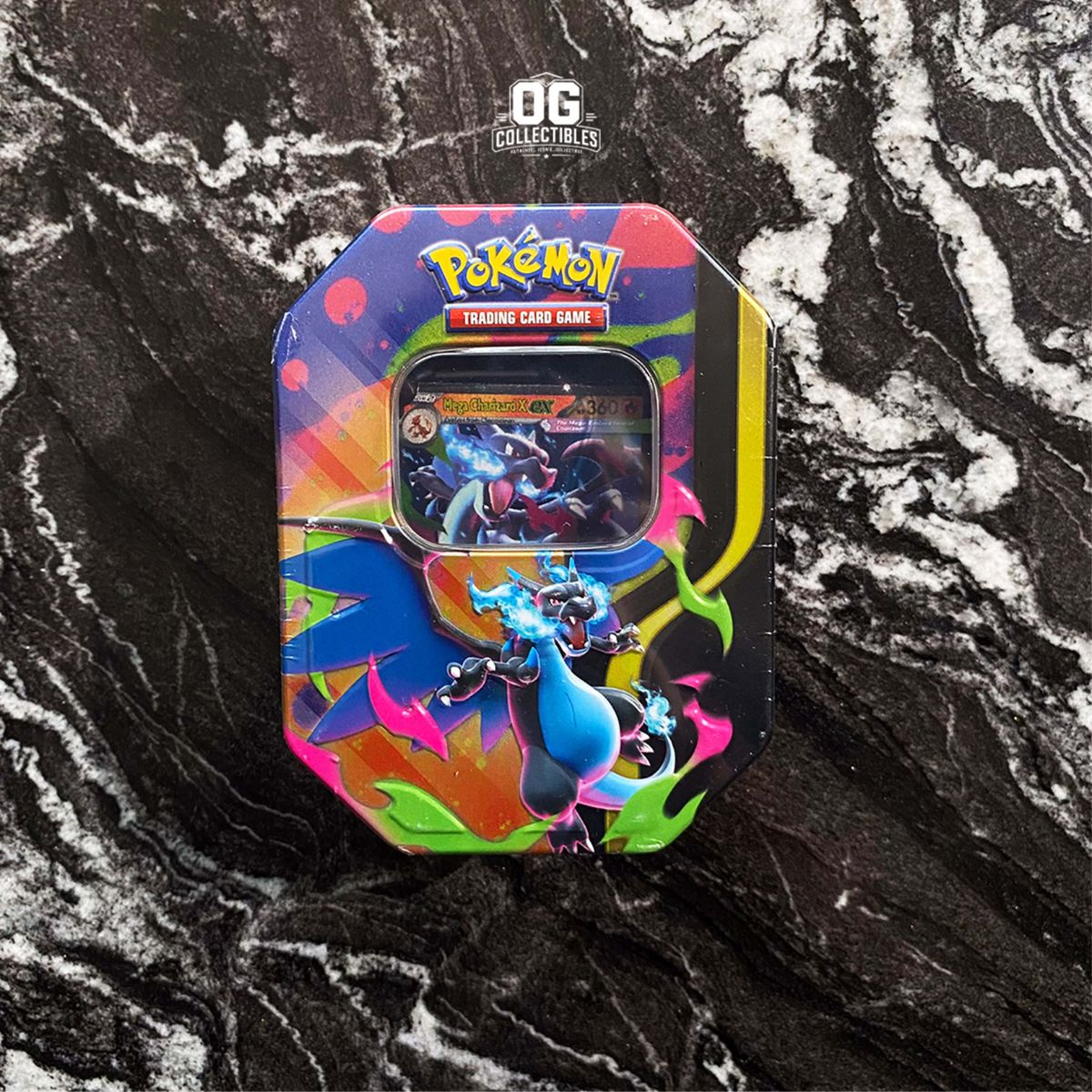Pokemon TCG Mega Charzard X Tin Sealed Card English