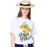 Mardi Mercredi T-Shirt Orange Branche White