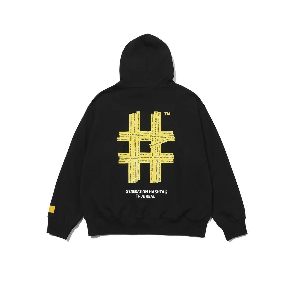 Beentrill Yellow Taping Hashtag Hoodie