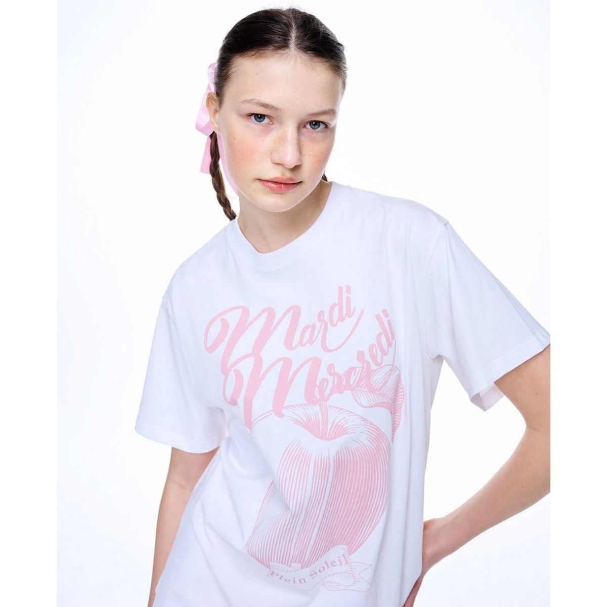 Mardi Mercredi T-Shirt Les Pommes White Pink