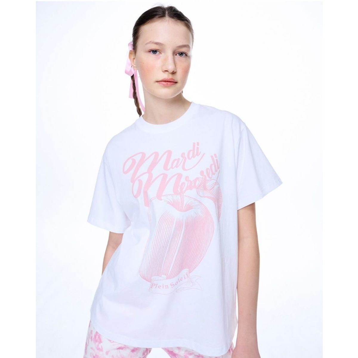 Mardi Mercredi T-Shirt Les Pommes White Pink