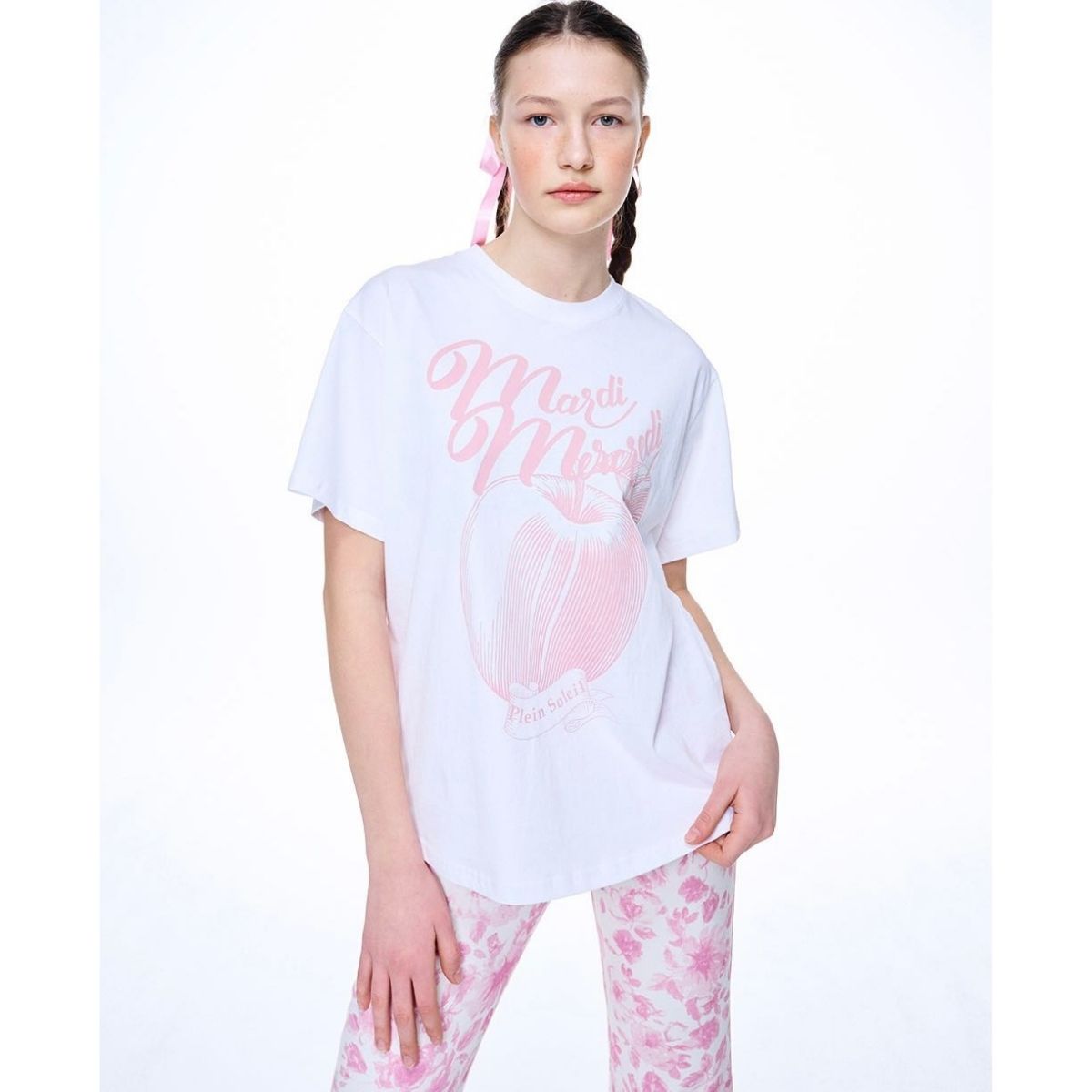 Mardi Mercredi T-Shirt Les Pommes White Pink