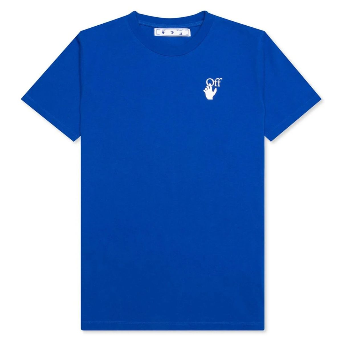 Off White Cut Here s/s Slim T-shirt Blue White