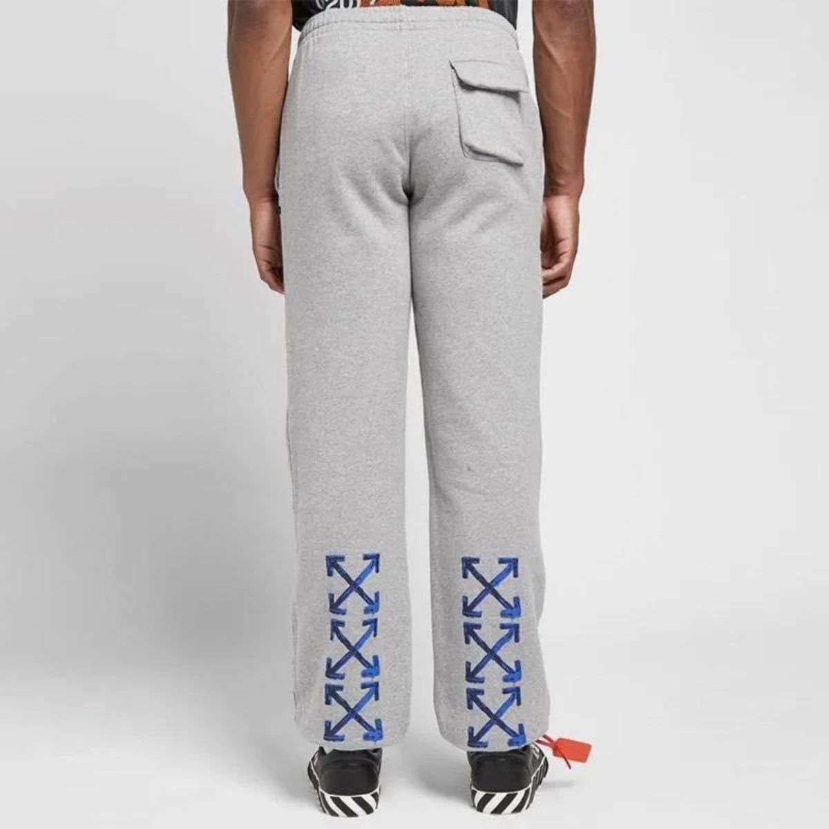 Off White Acrylic Arrow Sweatpant Grey Blue