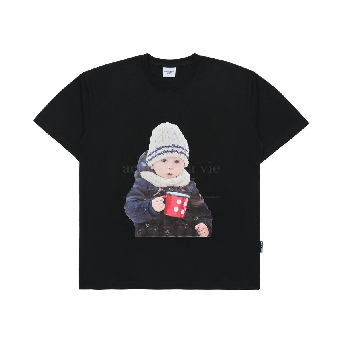 Acme De La Vie ADLV Baby Face Banie Mug Cup T-shirt Black