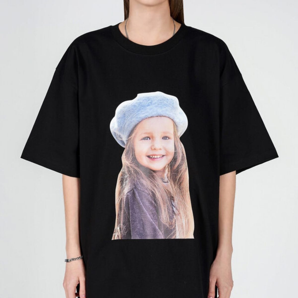 Acme De La Vie ADLV Baby Face Beret Girl T-Shirt Black