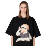 Acme De La Vie ADLV Baby Face Glasses Boy T-Shirt Black