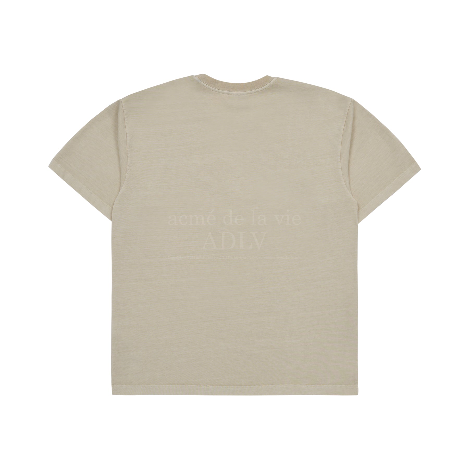 Acme De La Vie ADLV Star A Logo Pigment Washing Tshirt Beige