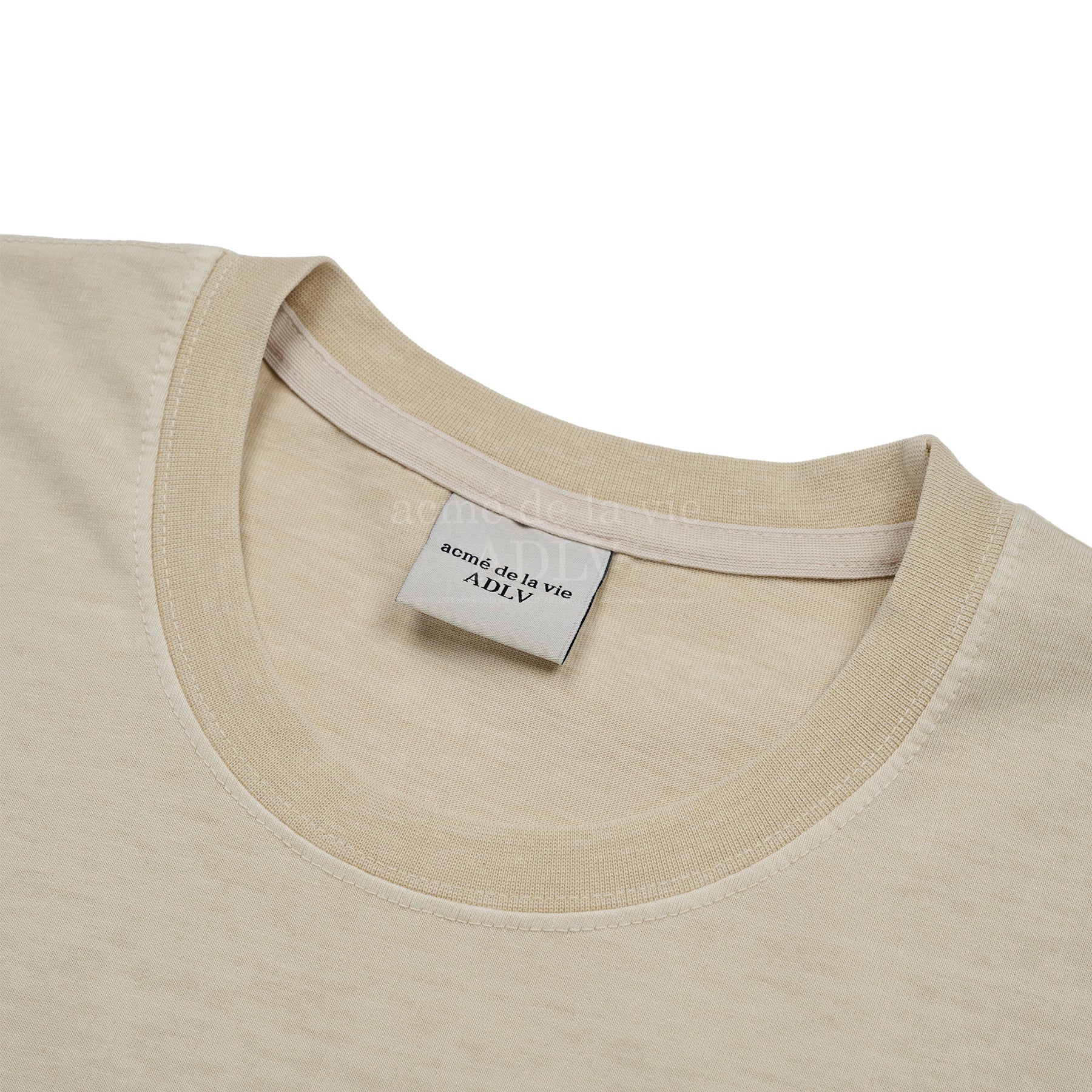 Acme De La Vie ADLV Star A Logo Pigment Washing Tshirt Beige