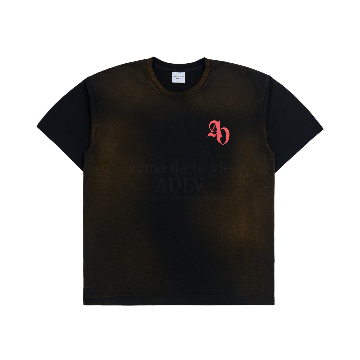 Acme De La Vie ADLV New Symbol Logo Spray Washing T-shirt Black