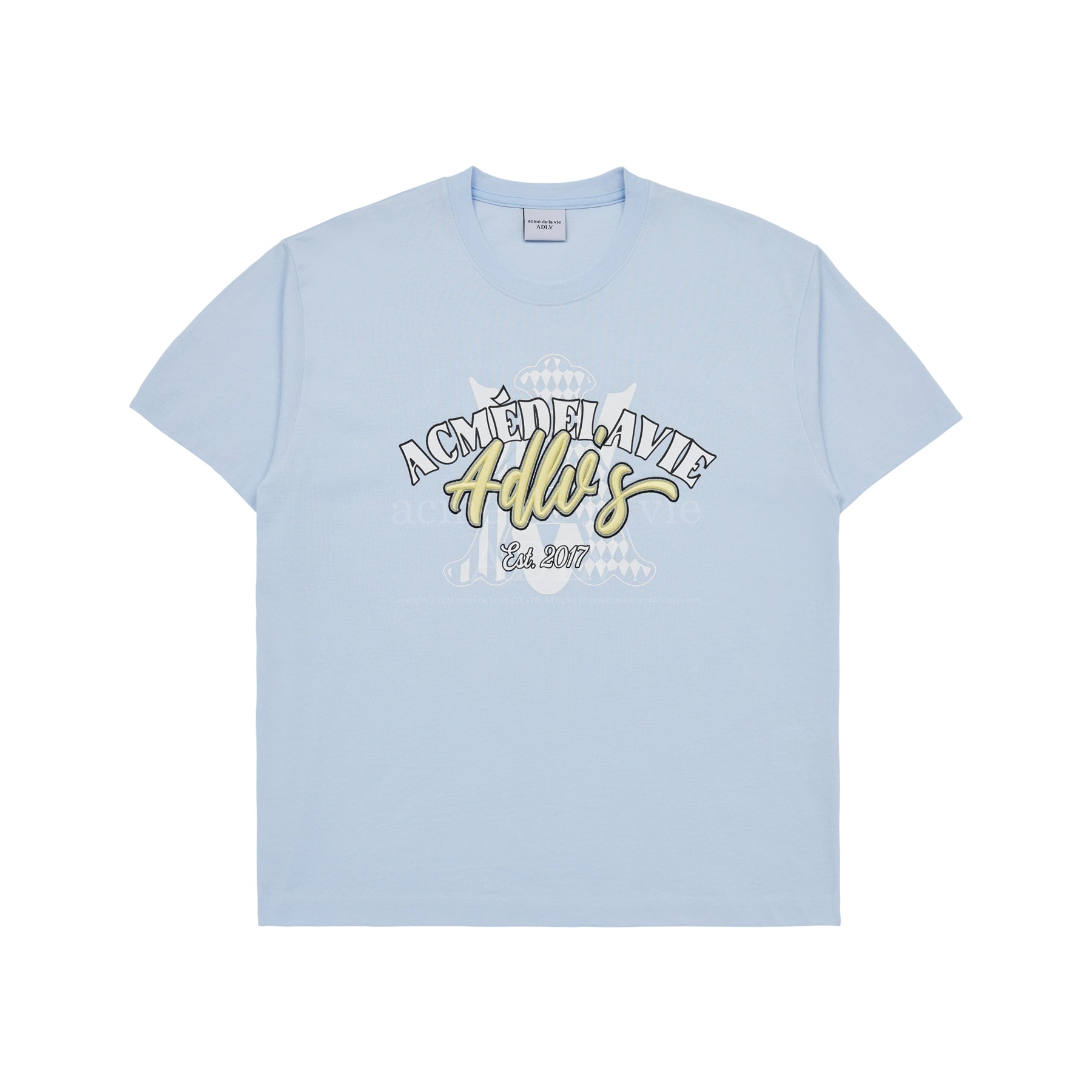 ADLV X LISA A Logo Monogram Embossing Embroidery T-shirt