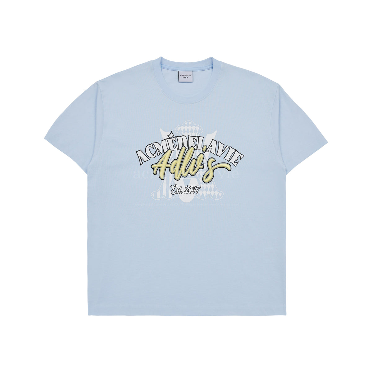ADLV X LISA A Logo Monogram Embossing Embroidery T-shirt
