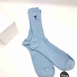 AMI Alexandre Mattiussi Blue Ami De Cœur Socks