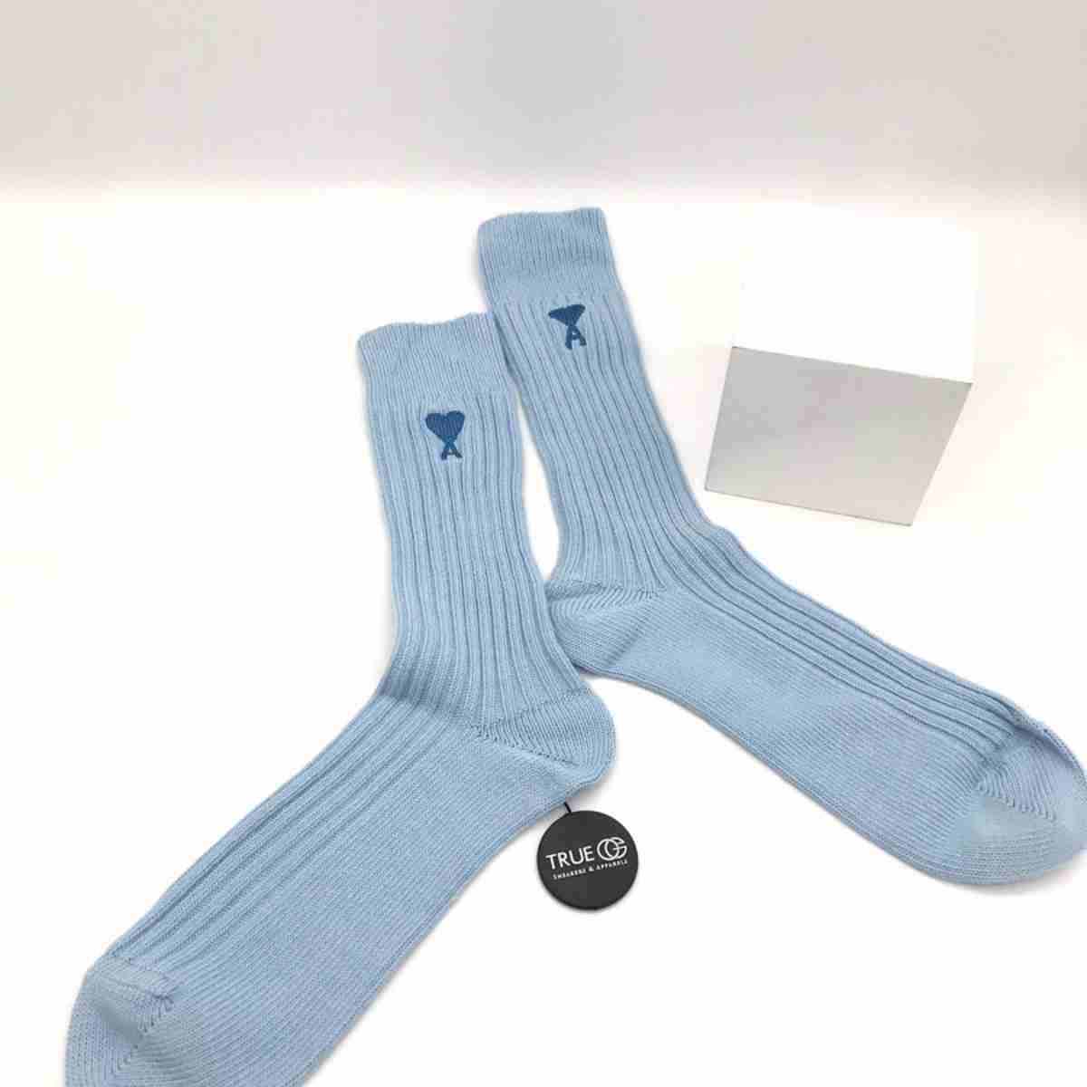 AMI Alexandre Mattiussi Blue Ami De Cœur Socks