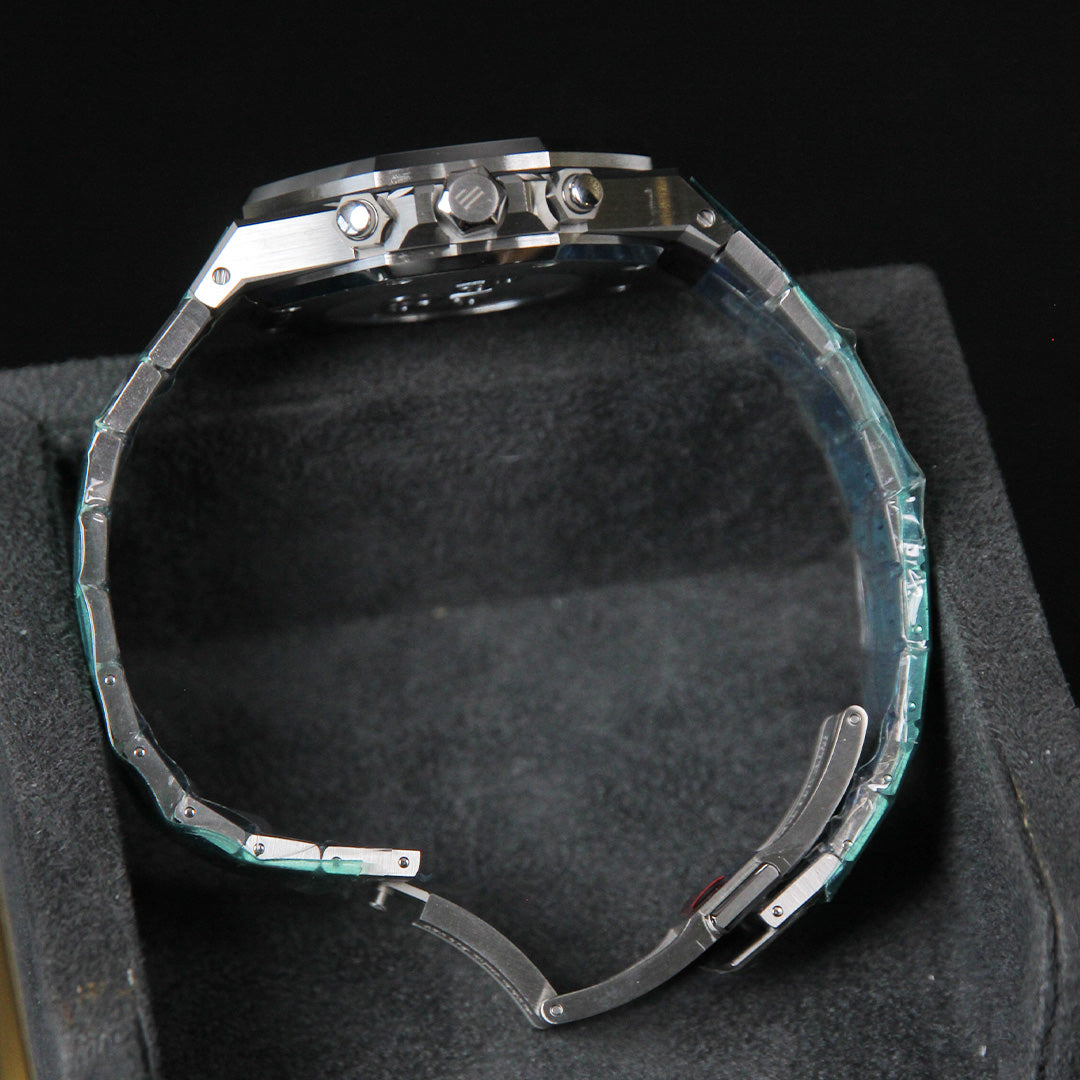 AP38 ROC Light Blue Dial Silver Chrono Diamond Bezel 26715ST.ZZ.1356ST.01