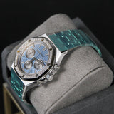 AP38 ROC Light Blue Dial Silver Chrono Diamond Bezel 26715ST.ZZ.1356ST.01
