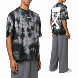 Off White Arrow Tie Dye Over T-Shirt Grey White