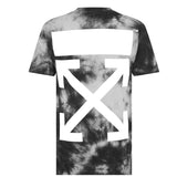 Off White Arrow Tie Dye Over T-Shirt Grey White