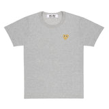 Comme De Garcons CDG Play Gold Emblem Grey Tshirt