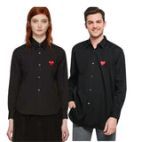 Comme Des Garcons Red Emblem Black Shirt