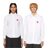 Comme Des Garcons Red Emblem White Shirt