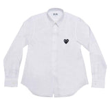 Comme des Garçons Black Play Shirt White