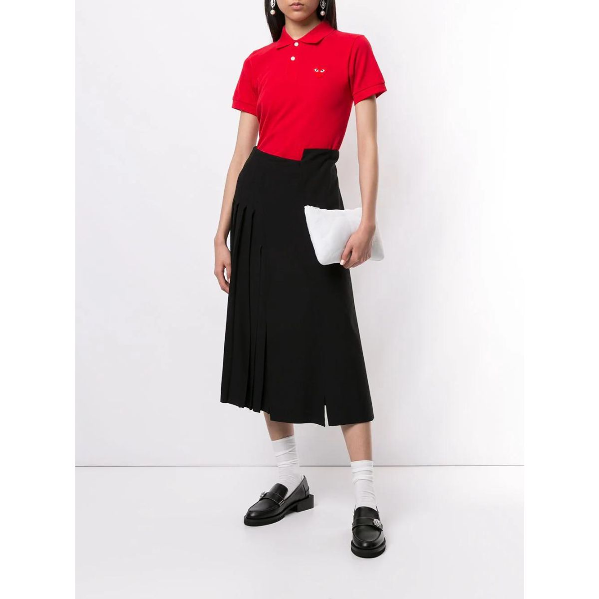 Comme des Garcons Red Emblem Polo Red