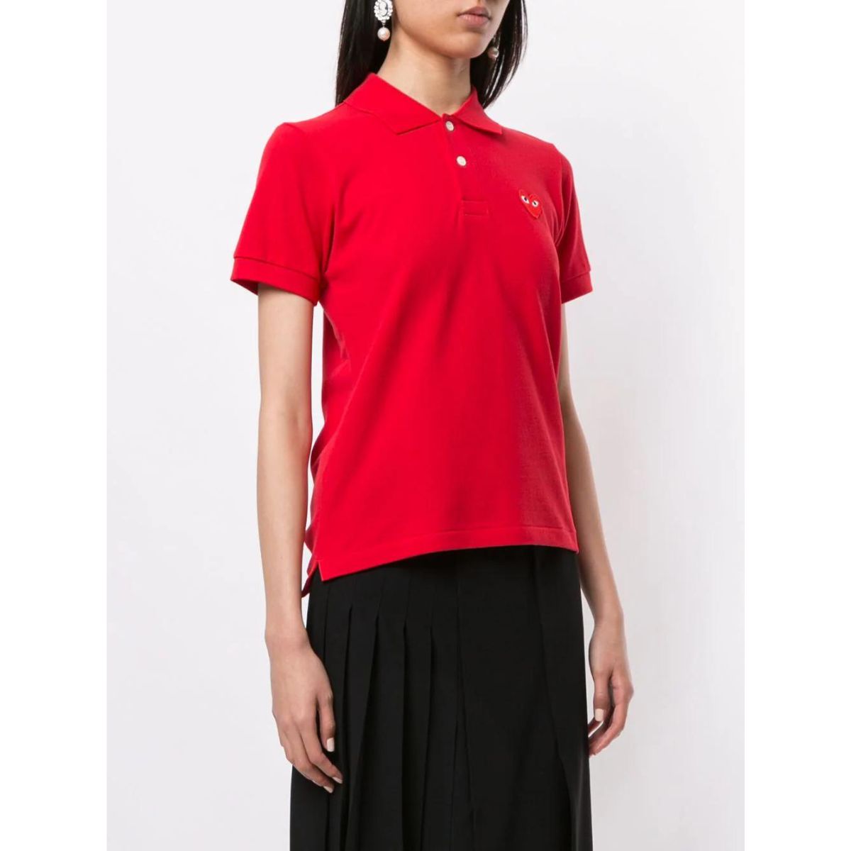 Comme des Garcons Red Emblem Polo Red