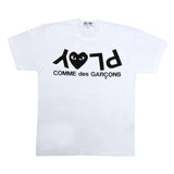 Comme Des Garcons Play Word White T-shirt ( A Heart ) Men