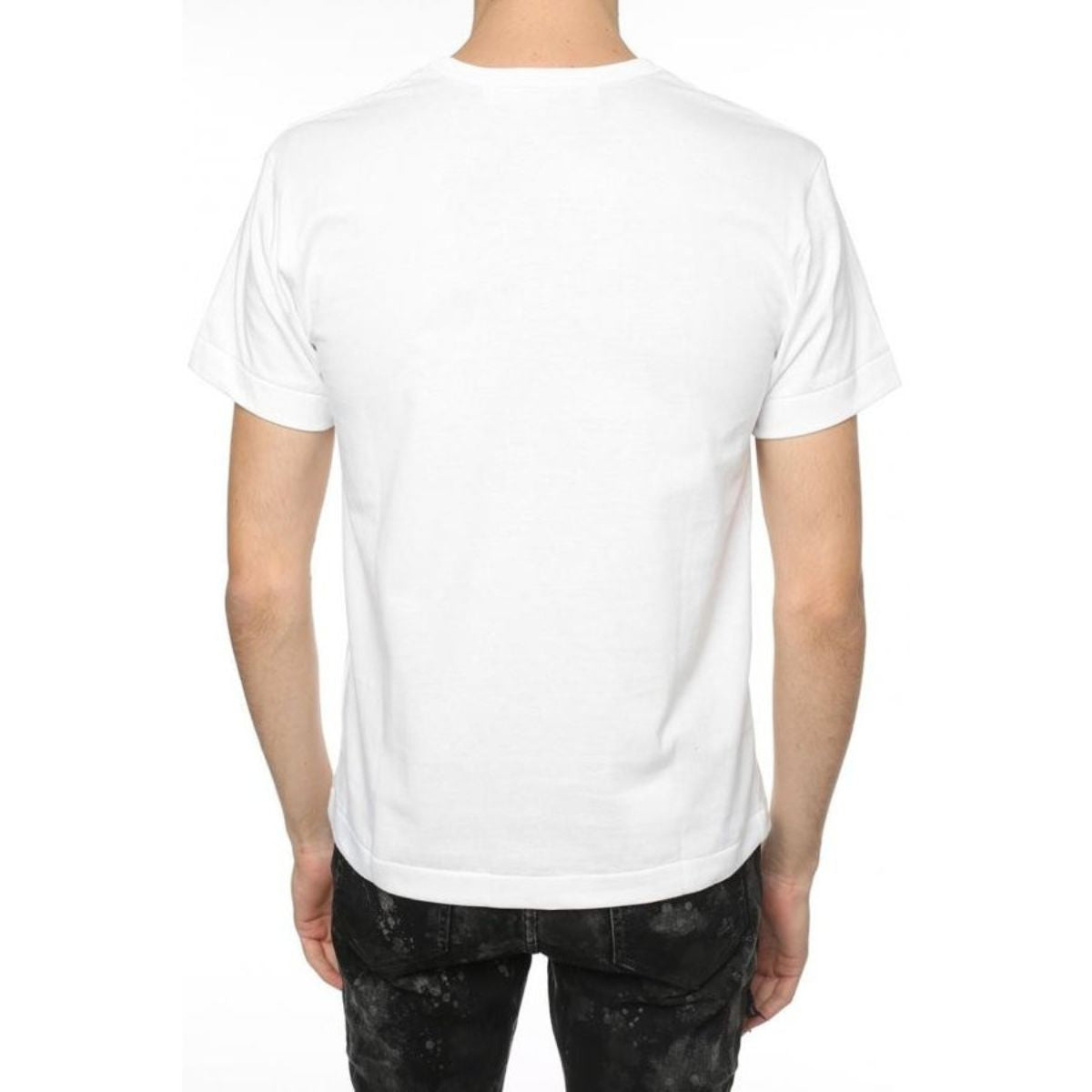 Comme Des Garcons Play Word White T-shirt ( A Heart ) Men