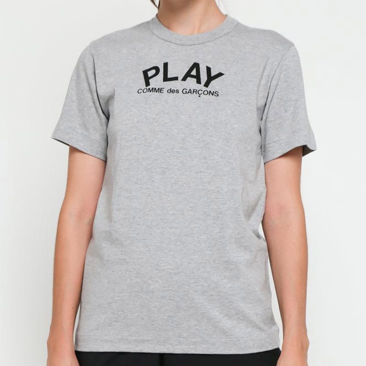 Comme Des Garcons Play Words Grey T-shirt