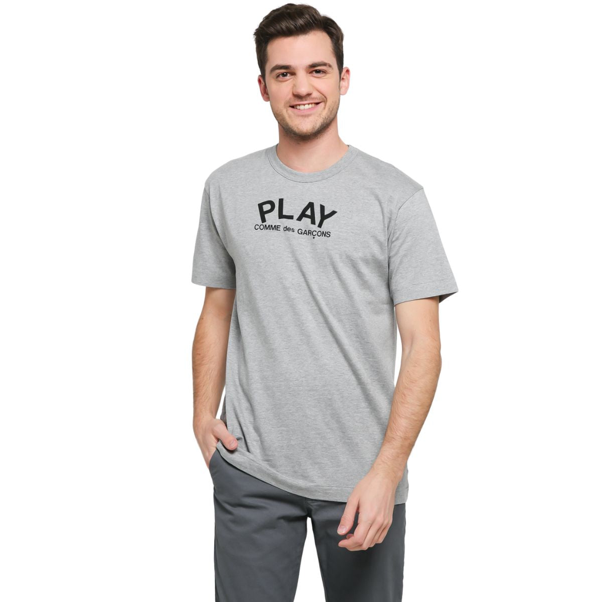 Comme Des Garcons Play Words Grey T-shirt