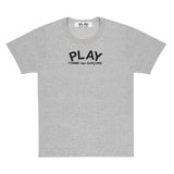 Comme Des Garcons Play Words Grey T-shirt