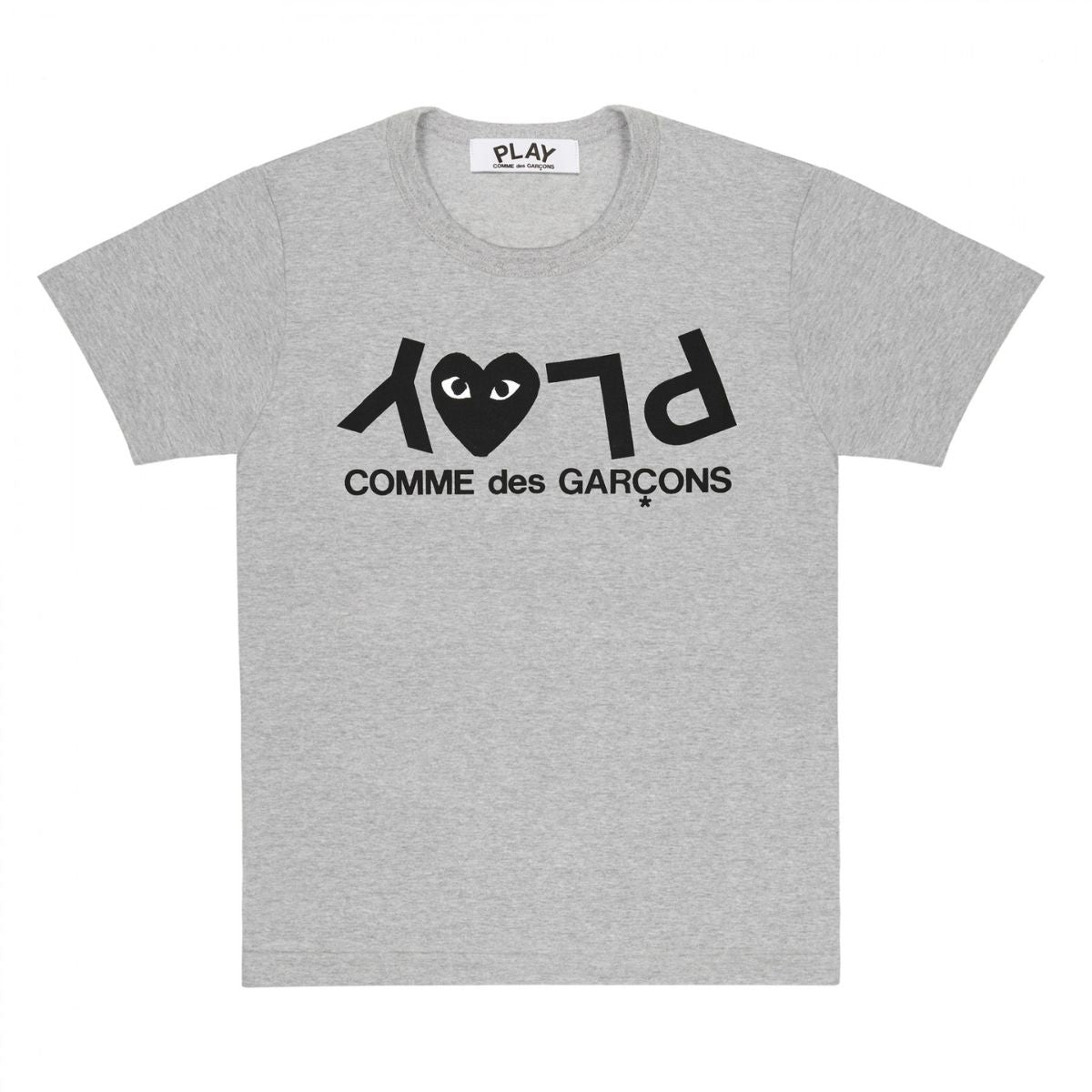 Comme Des Garcons Play Word Grey T-shirt ( A Heart ) Men