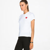 Comme Des Garcons CDG Play Red Emblem White T-Shirt