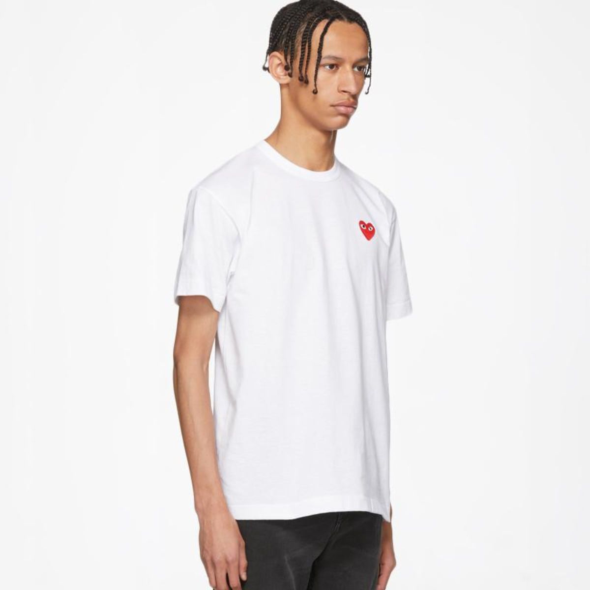 Comme Des Garcons CDG Play Red Emblem White T-Shirt