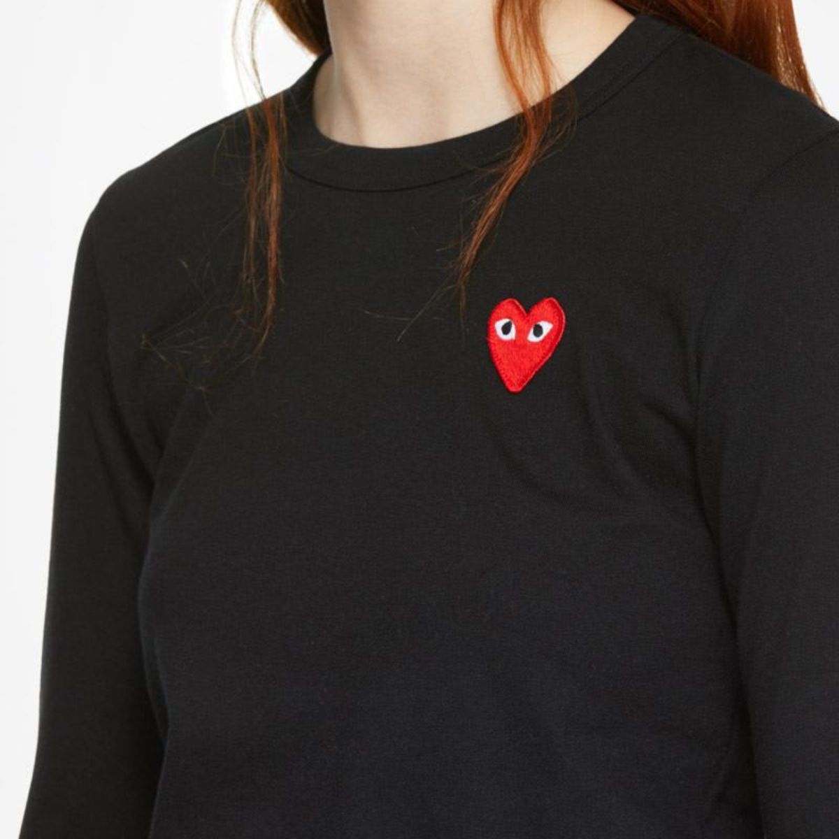 Comme Des Garcons Red Emblem Long Sleeve T-shirt Black